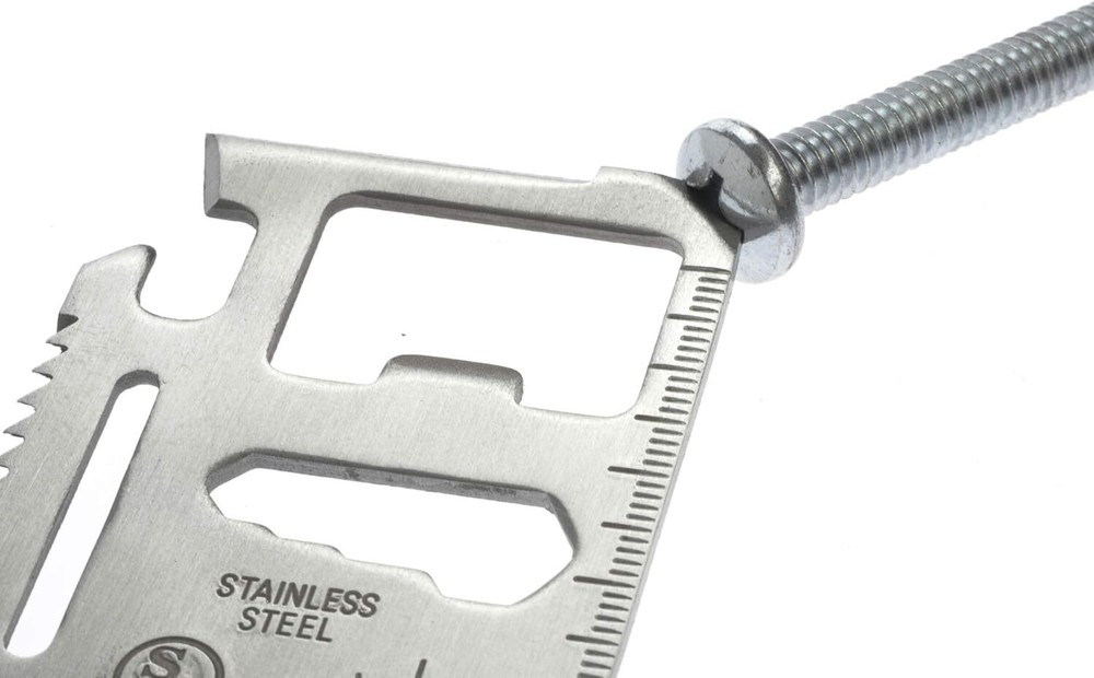 11-Function Stainless Steel Survival Pocket Tool – Credit Card Size + Case