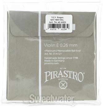 Pirastro Perpetual Violin String Set - 4/4 Size Removable Ball-end E