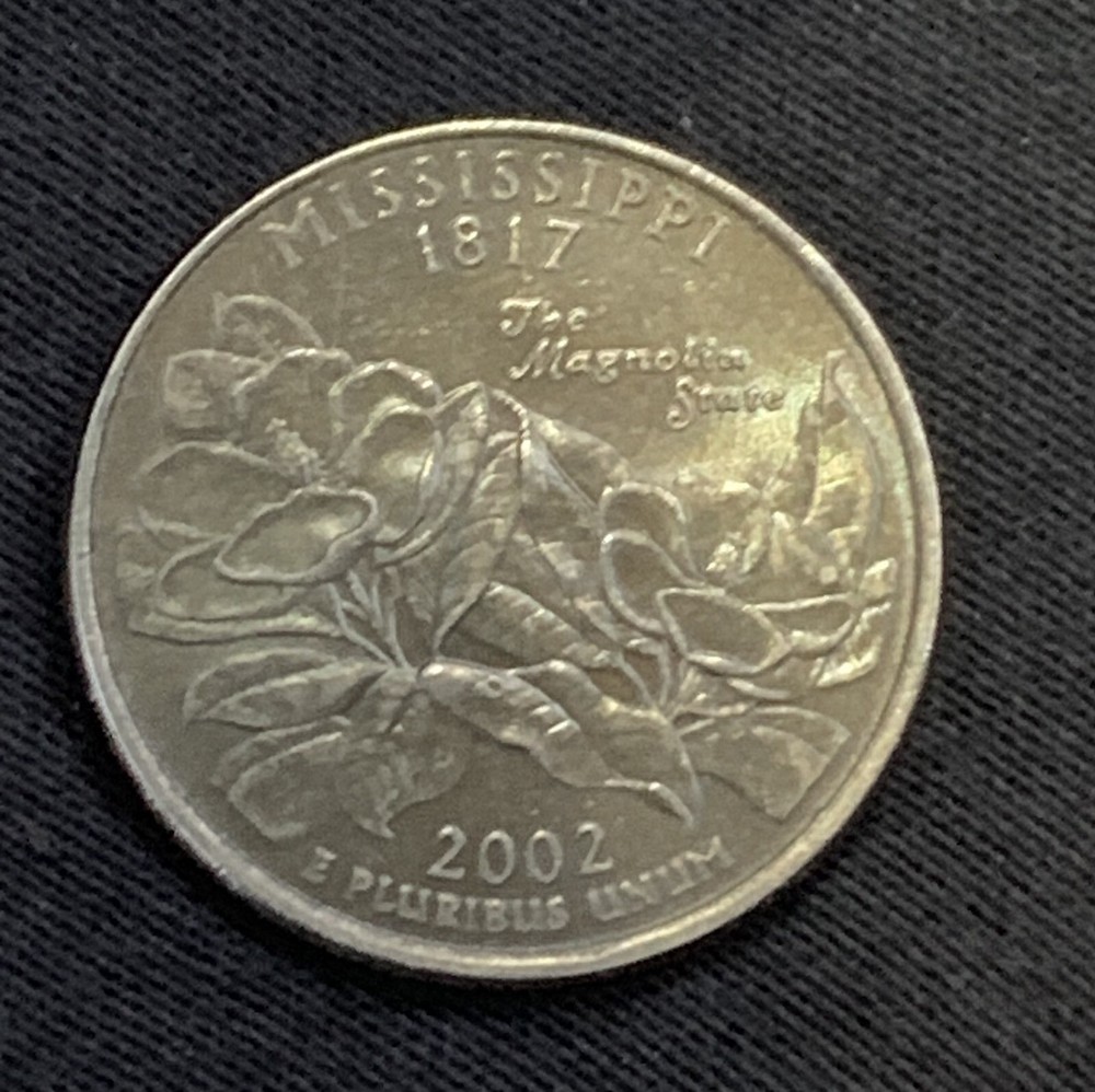 2002 mississippi quarter DYE error RARE