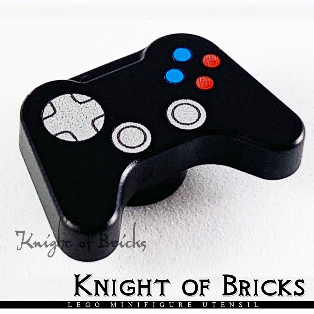 LEGO Minifigure BLACK Utensil Video Game Controller with Silver Controls
