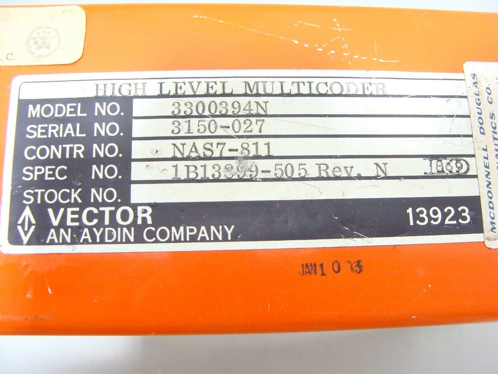Mcdonnell Douglas Astronautics / Vector Aydin High Level Multicoder 3300349N