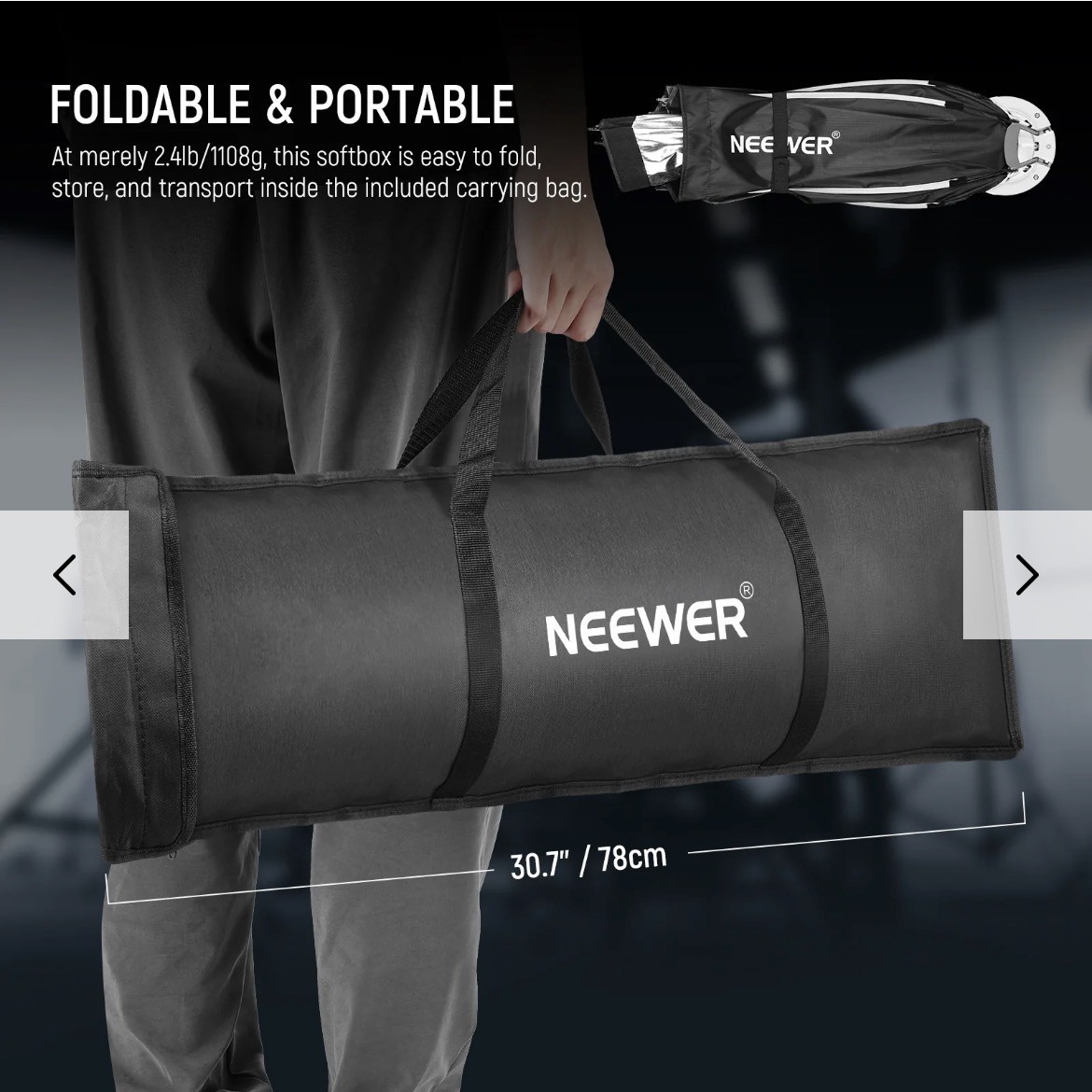 NEEWER 35"/90cm Octagonal Softbox with Quick Release Bowens Mount