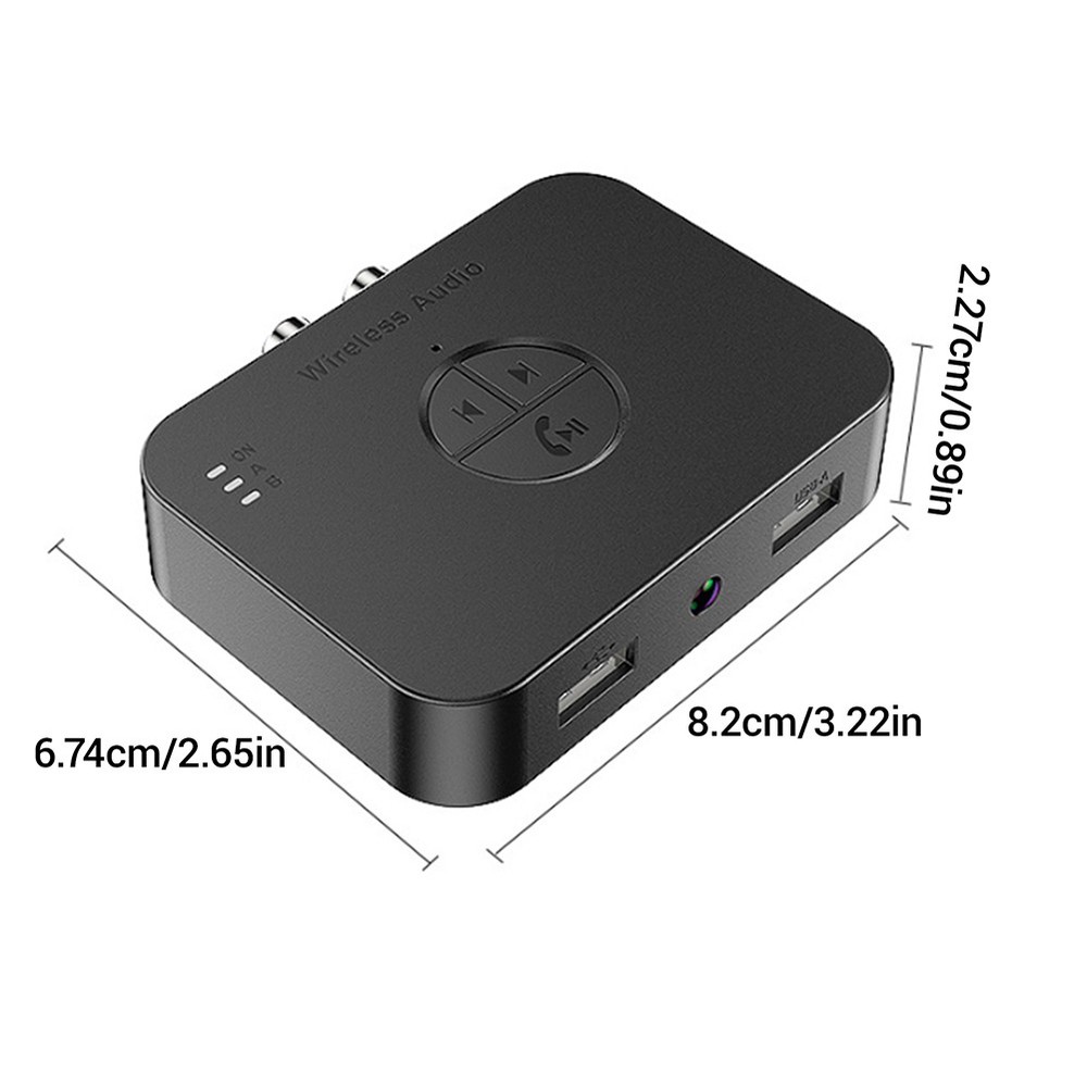 Bluetooth 6.0 Receiver Wireless Audio Adapter with Low Latency, for Speakers