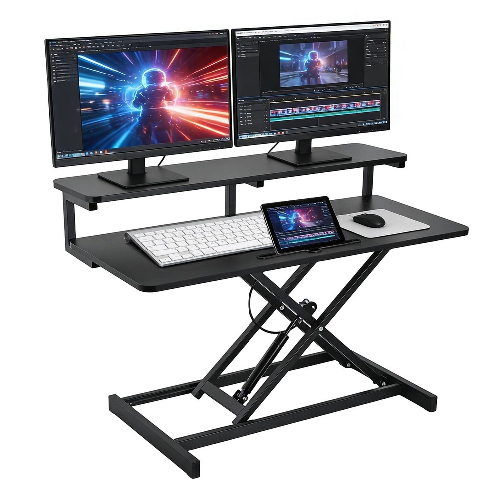 37" Standing Desk Converter - Height Adjustable Office Desk Riser
