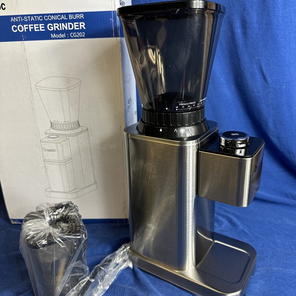 Anti-static Conical Burr Coffee Grinder, Adjustable Electric Mill, 48 Precise...