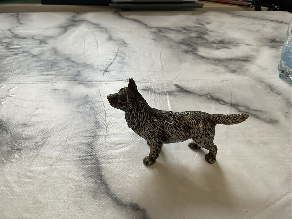Brass Vintage German Shepard Dog