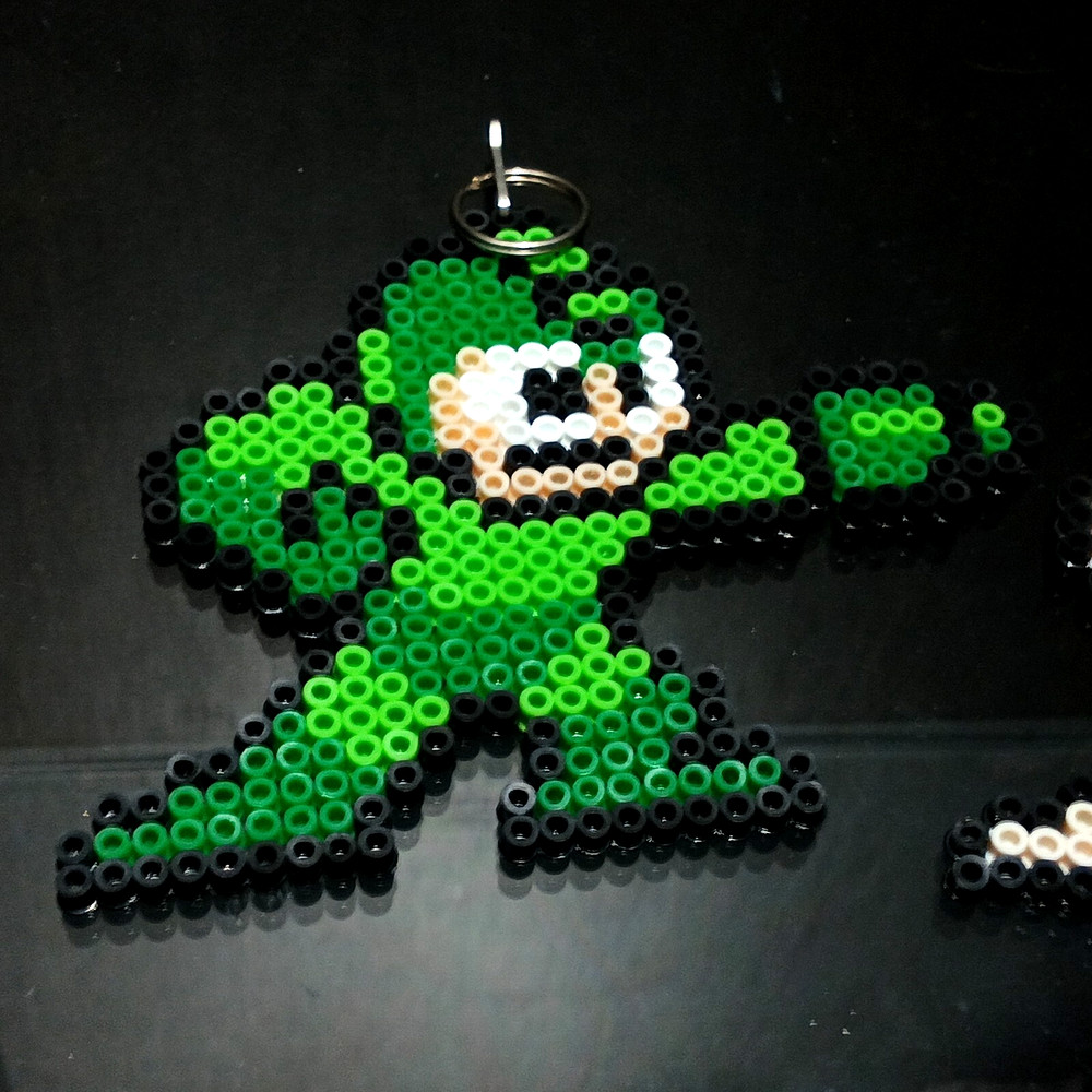 Mega Man Sprite Perler Pixel Art Bead Retro Nes Capcom Keychains