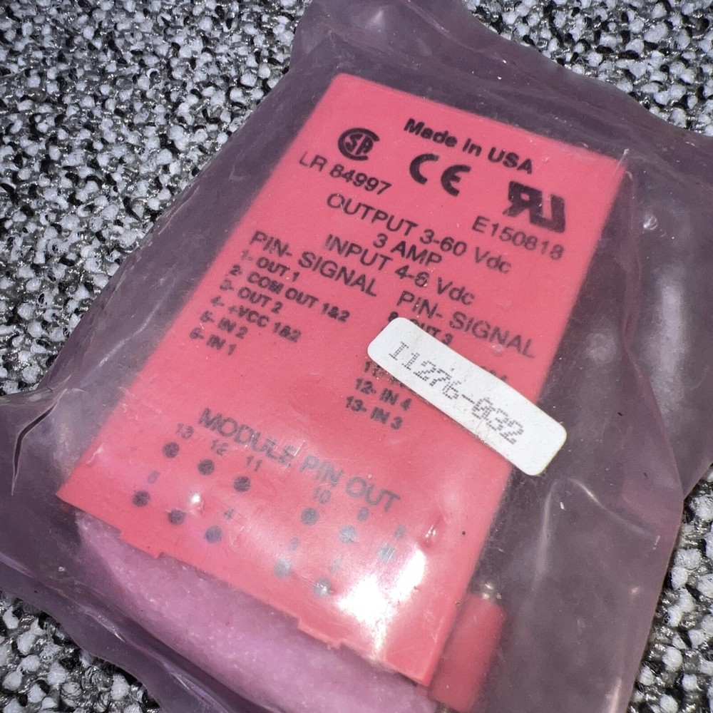 WRC 1781-OB5Q Quad Solid State Relays, Input: 4-6VDC Output: 3-60VDC 3A