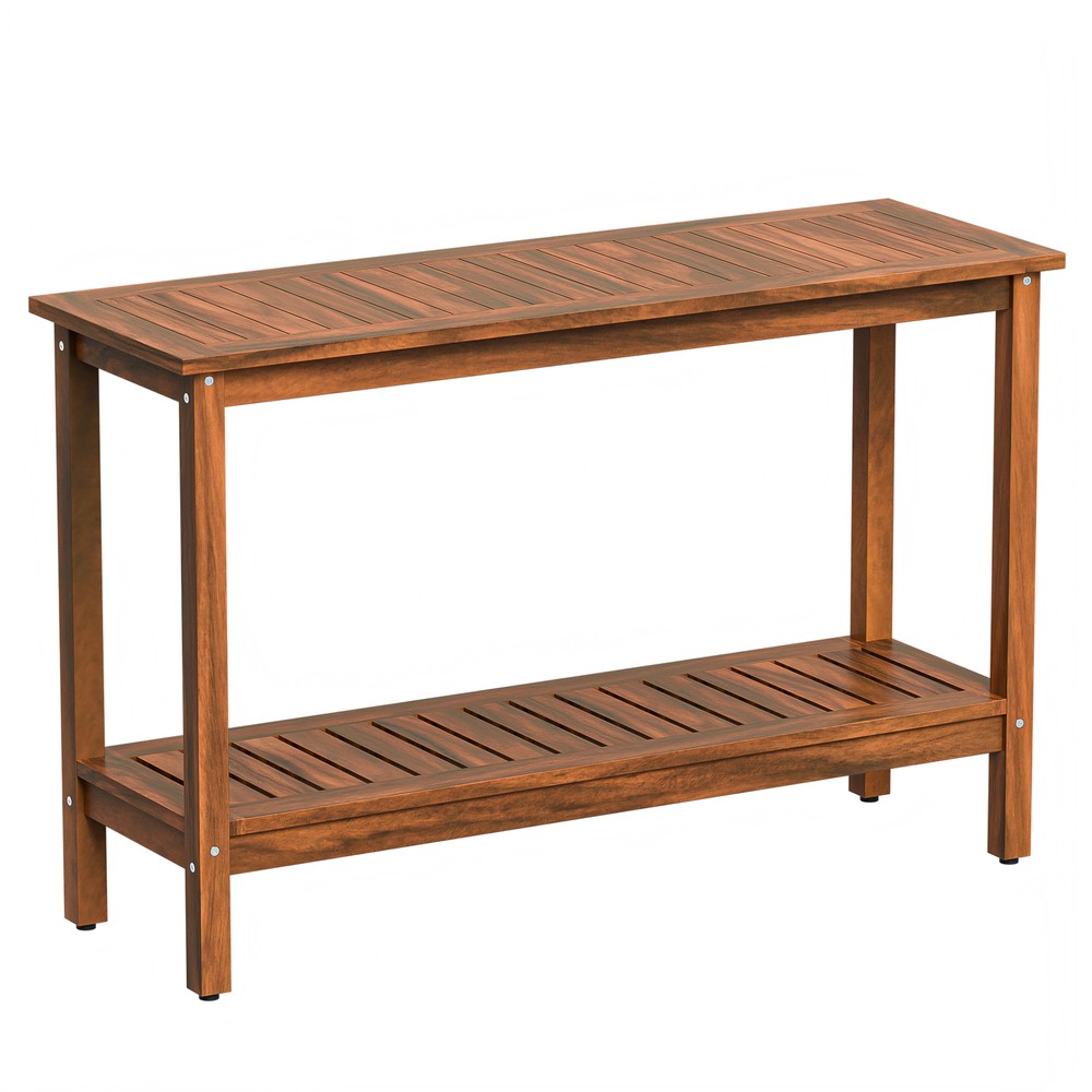 48" Console Table with Storage Behind Couch Sofa Table w/ Shelves For Garden