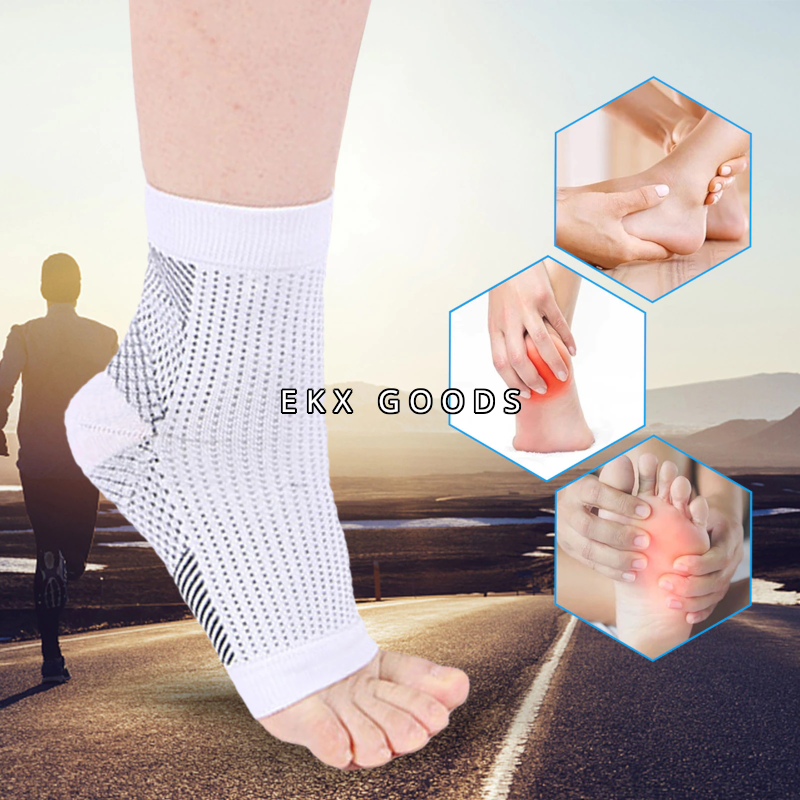 Foot Plantar Fasciitis Arch Support Compression Socks Ankle Heel Brace Sports