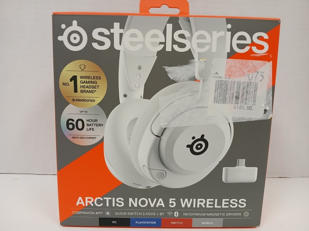 SteelSeries Arctis Nova 5 Wireless Gaming Headset, White