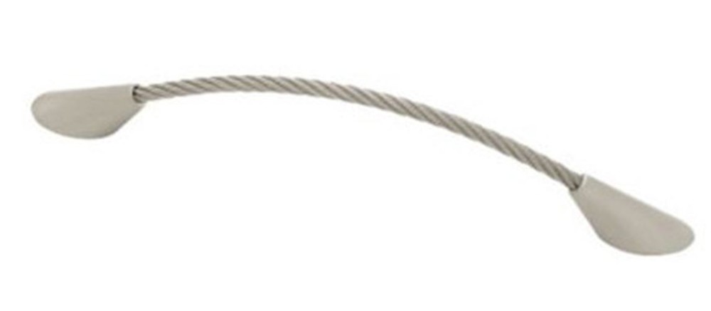 5" Modern Individual Twisted Cable Pull Satin Nickel