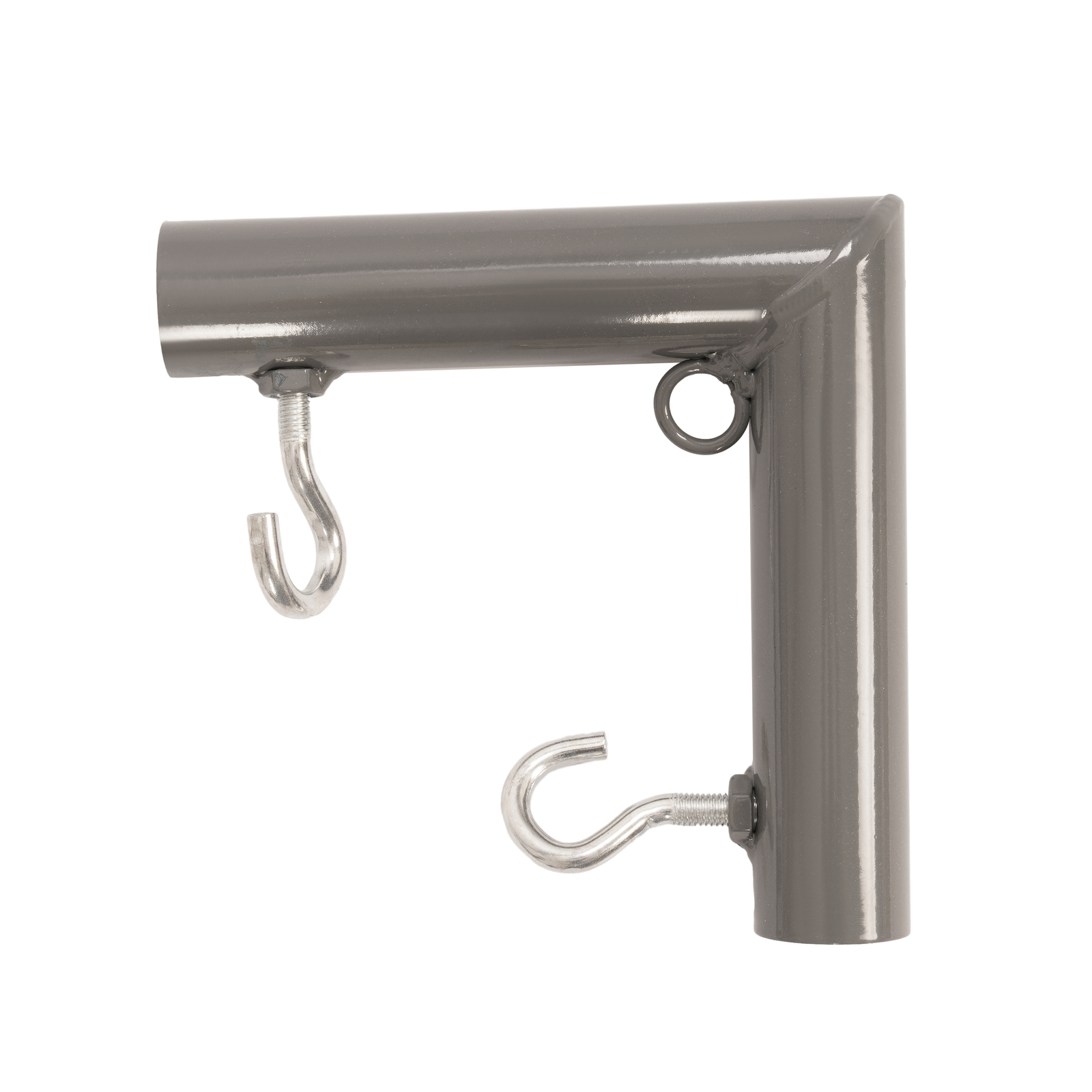 10 Pieces Gray Powder Coated 1" Golf Frame Corner Bracket Kit DIY with Eye-Bolts