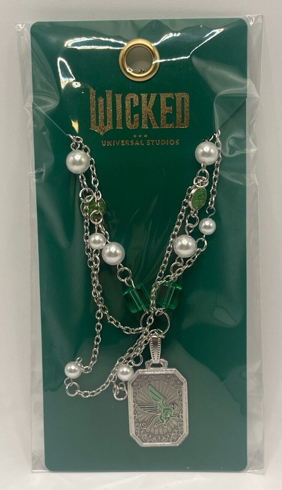 Universal Studios Wicked Elphaba Emerald Flying Monkey Necklace Pendant