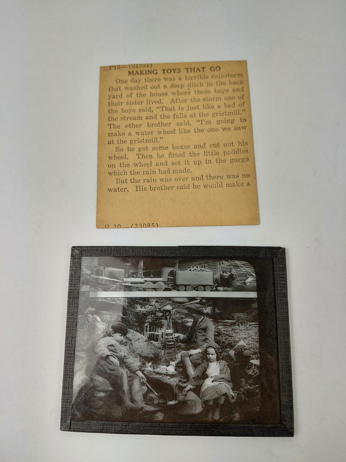 Magic Lantern Glass Slide Photo Keystone P13 Making Toyx That Go