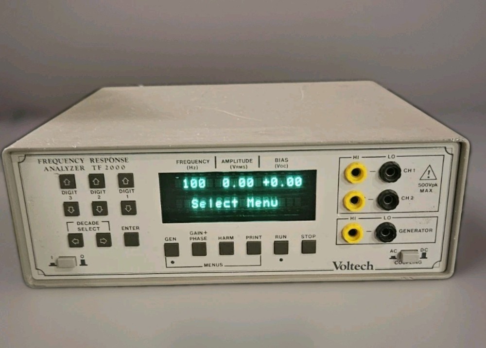 VOLTECH TF2000 FREQUENCY RESPONCE ANALYZER - WORKING