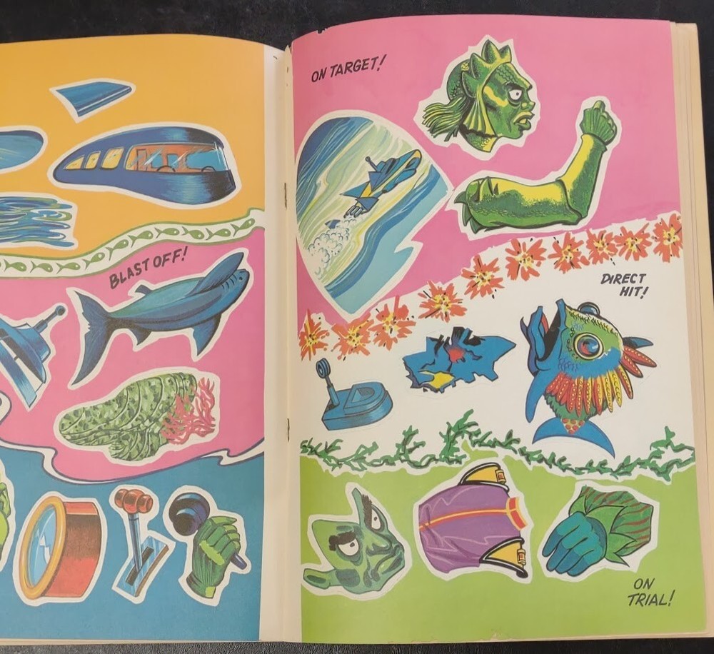 Whitman STINGRAY Sticker Fun Book Partially Used