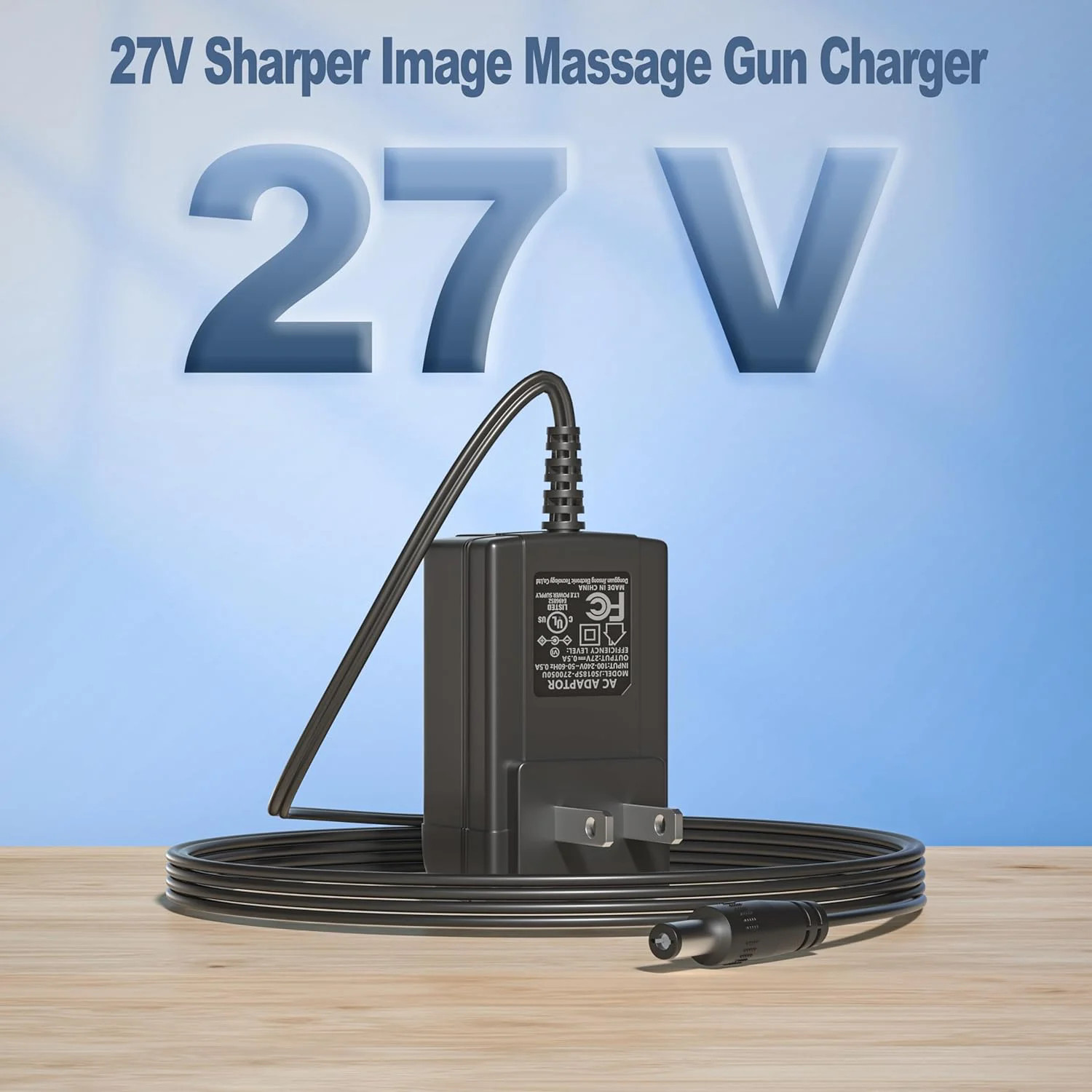 27V AC Adapter for Sharper Image Massage Gun 1011666 2437599 1013002–Replacement