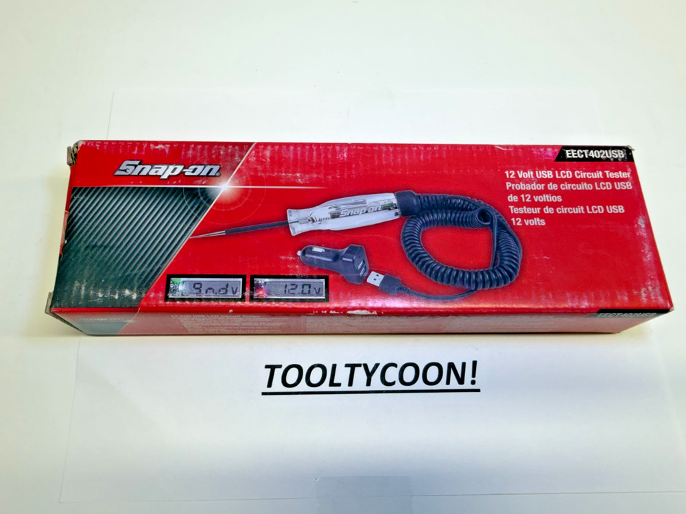 Snap-on Tools NEW 12V Digital Display Circuit Tester with USB Plug EECT402USB
