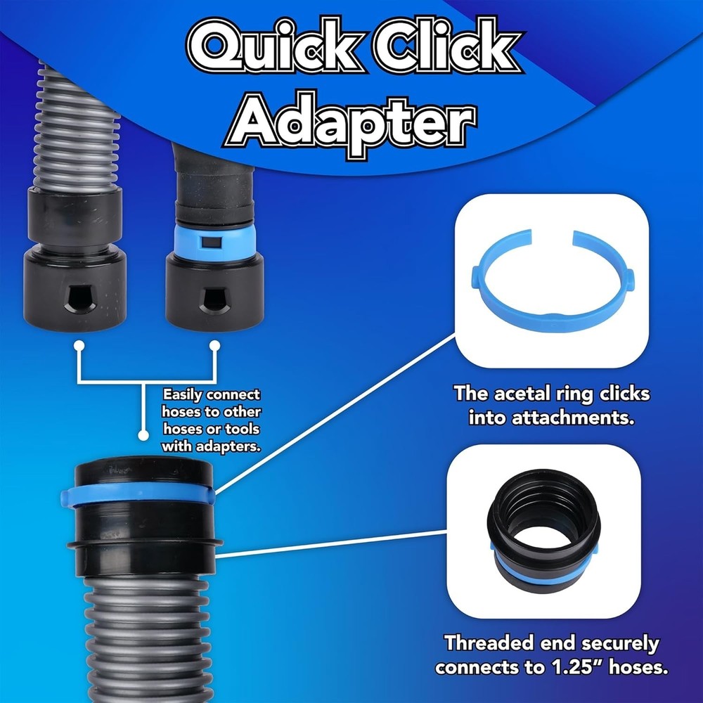 Quick Click Expanded Multi-Brand Power Tool Adapter Set for Dust Collection