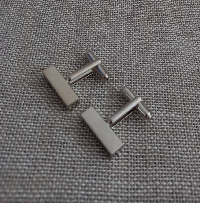 White metal cufflinks