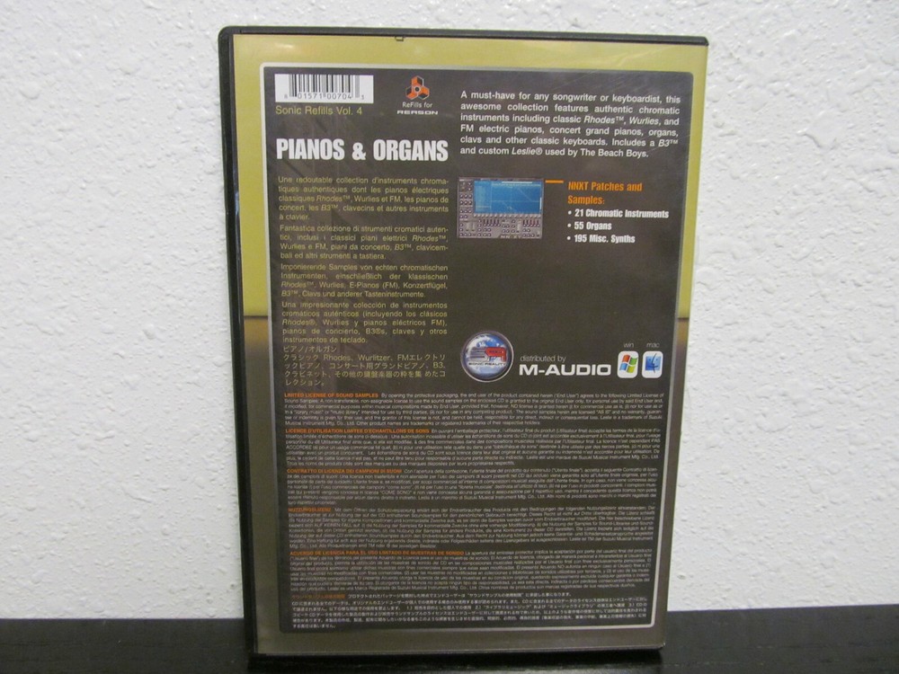 Sonic Refills ~ Volume 4 ( Pianos & Organs ) Windows DVD-ROM