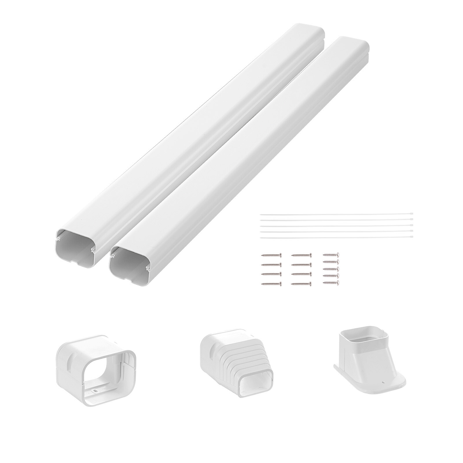 VEVOR 3" W 7.4 Ft Line Set Cover Kit For Mini Split/Central Air Conditioner PVC