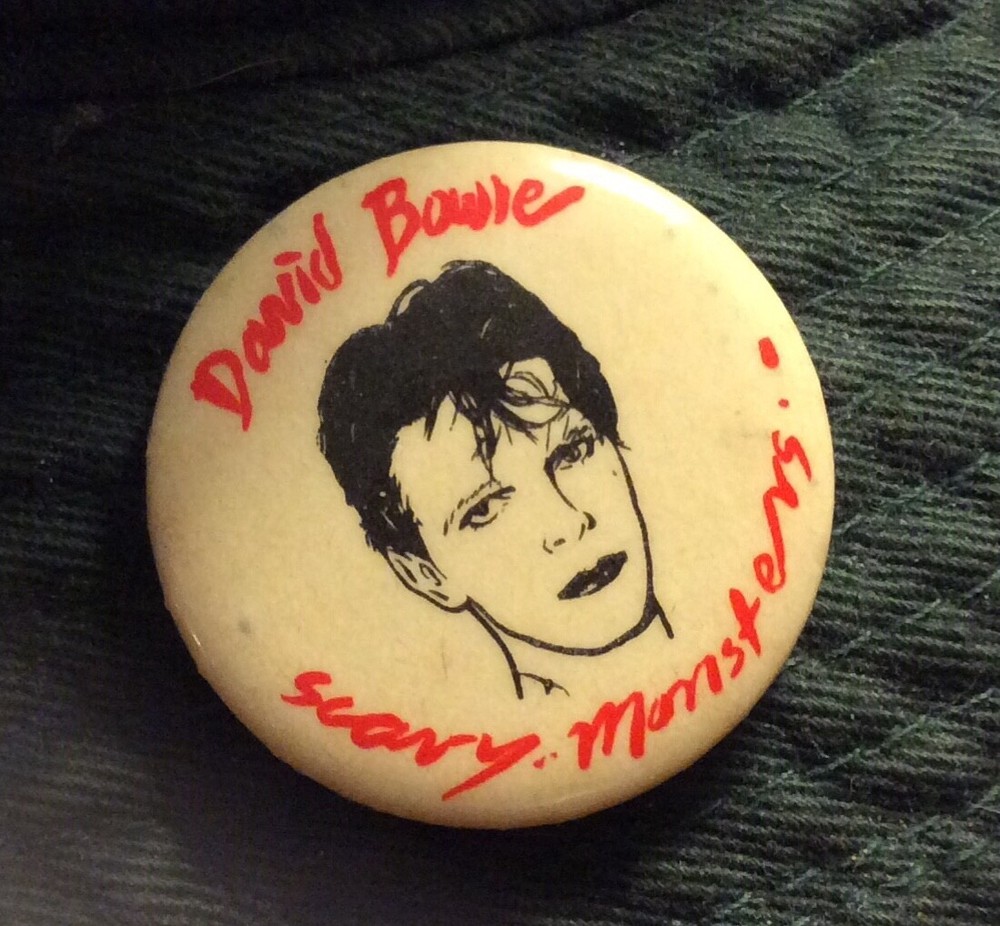 David Bowie Scary Monsters Promo Button