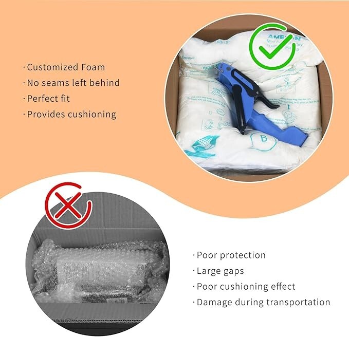 Foam Packaging Bags 26 PACK #10 Handy Foam Room Temperature Expanding Foam Bags