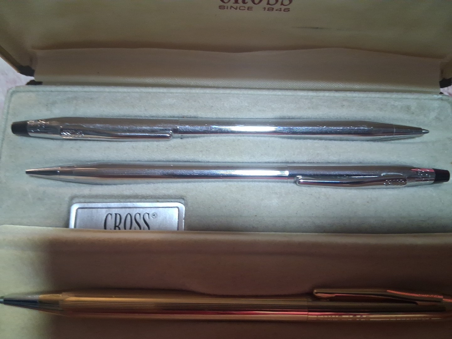 Cross Classic Century Executive Pen& Pencil Collection 10K Gold Filled & Chrome