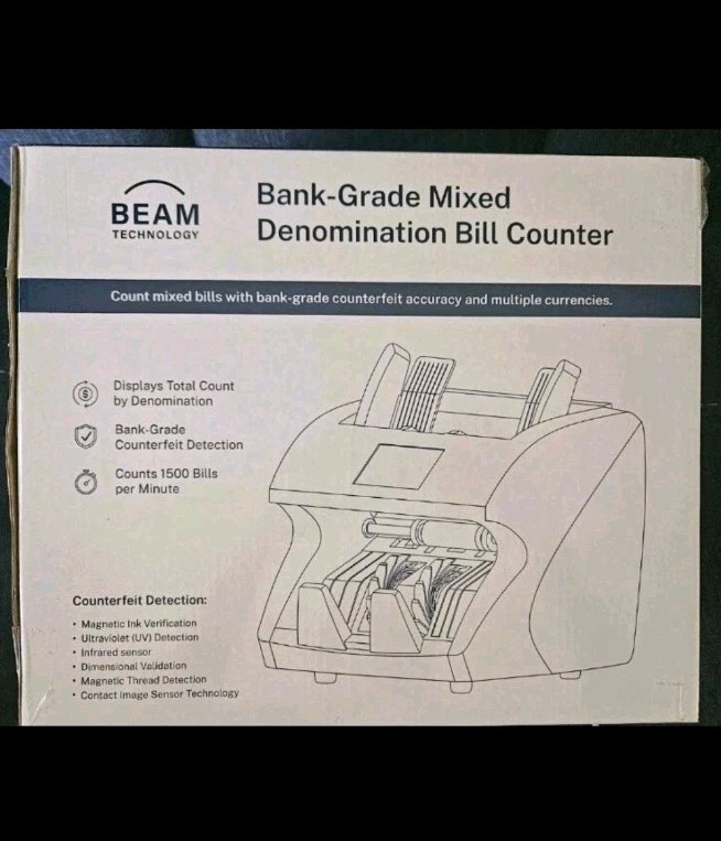 Beam Mixed Denomination Money Counter Machine - New