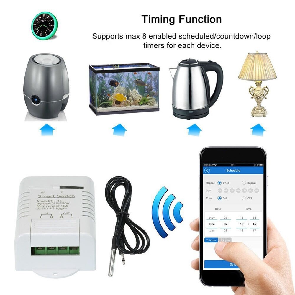 High Quality Temperature Sensor Smart Switch Wireless With Probe 3000W