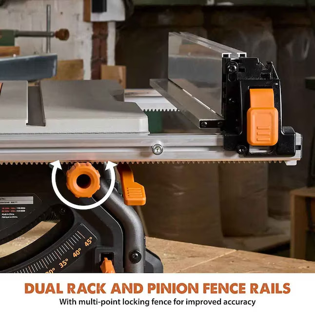 hot Evolution Table Saws 10-in 15 -Amp 120 -Volt Portable Jobsite Table Saw hot