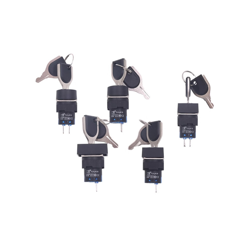 LA16 Key Switch 2/3 Position Latching Round/Square/Rectangular Lock+Keys