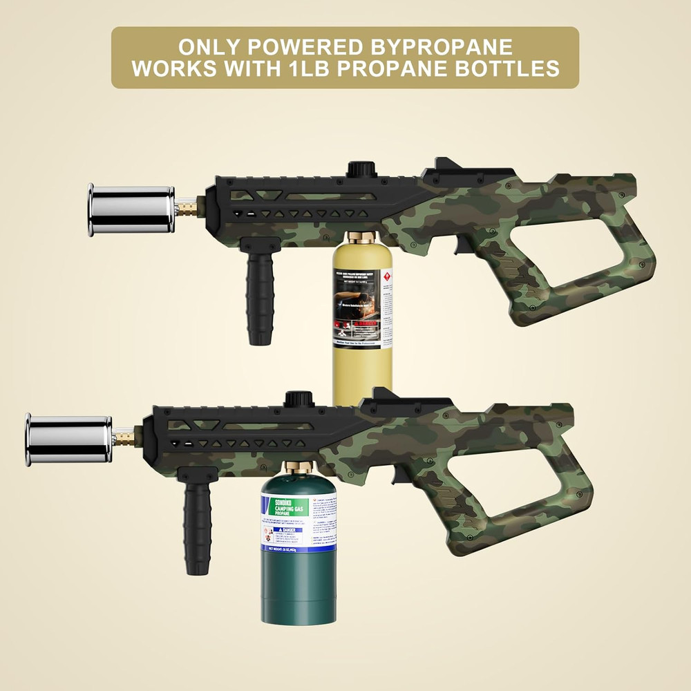 Powerful Cooking Propane Torch Gun, Culinary Torch Campfire Starter, Adjustable