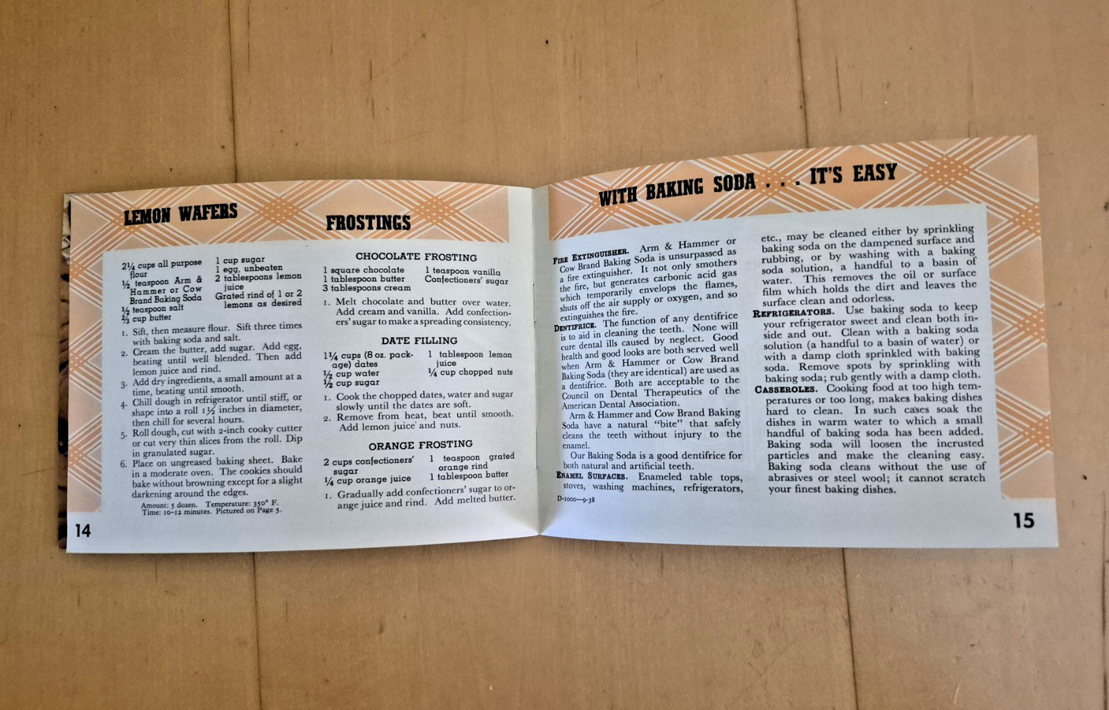 Vintage 1938 GOOD THINGS TO EAT Arm & Hammer Advertising Recipe Booklet