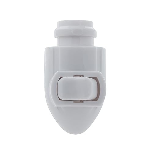 Plug in Night Light Module Includes 4 Watt Bulb, White Plastic, Great for