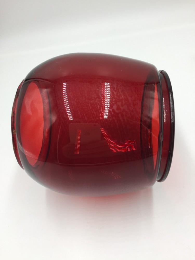 Ruby Red Replacement Railroad Lantern Globe 4" Tall Unbranded