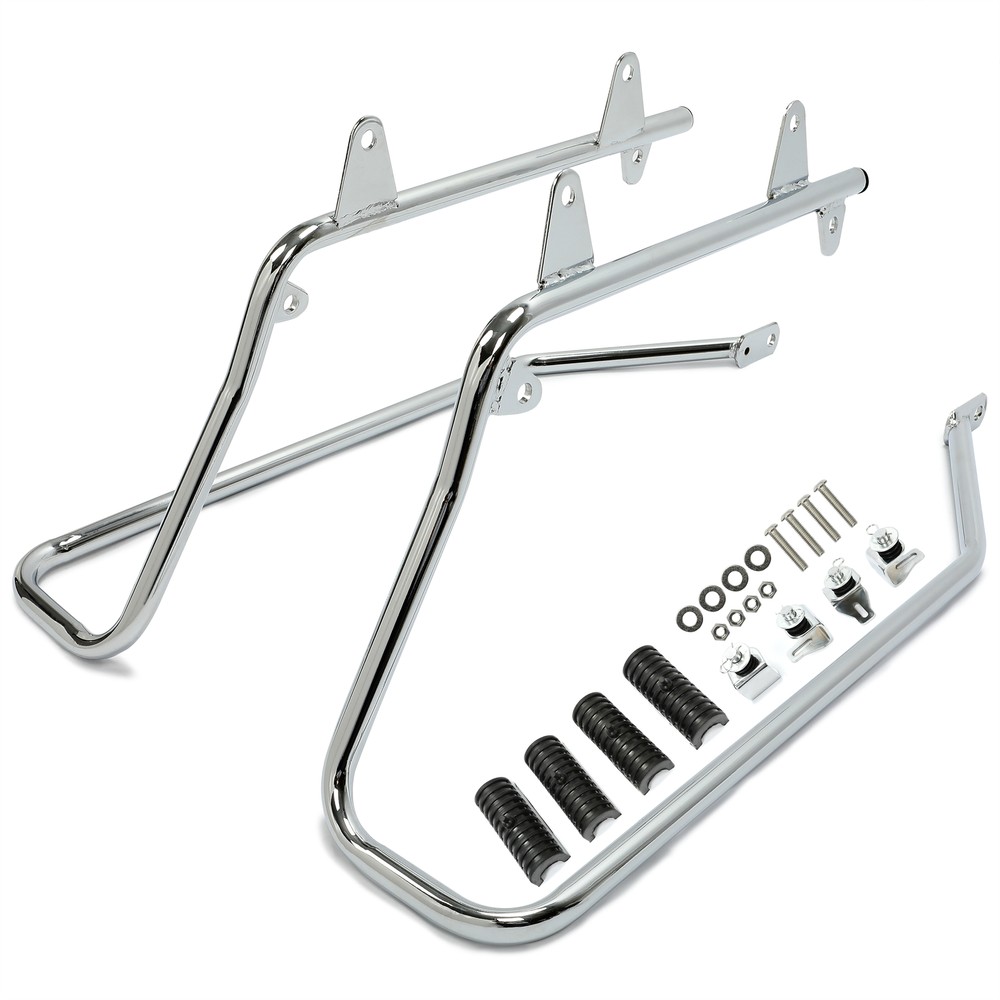 For Harley Heritage Softail 1984-2017 Chrome Saddlebag Conversion Brackets Set