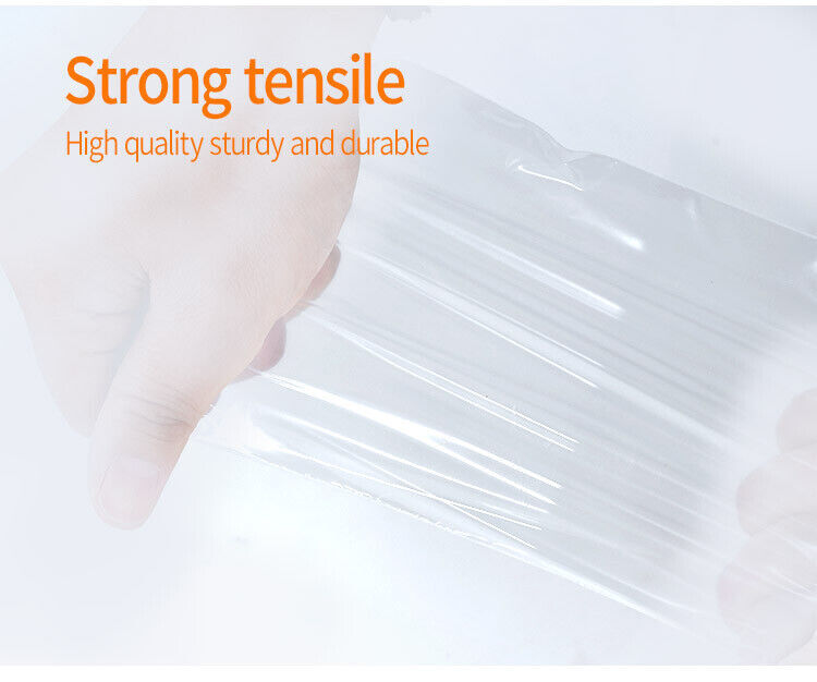 Writable WHITE BLOCK HEAVY DUTY 4Mil Clear Zip Seal Bags Reclosable Top Plastic