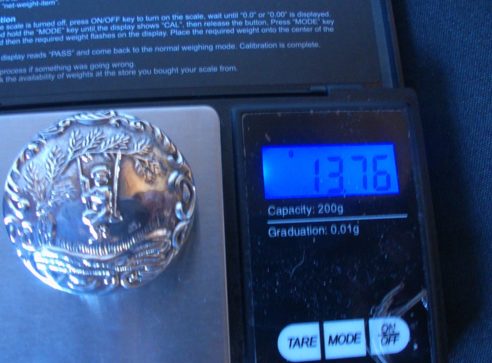 SOLID SILVER Beautiful Pill Pot Patten On Both Sides Perfect Condition