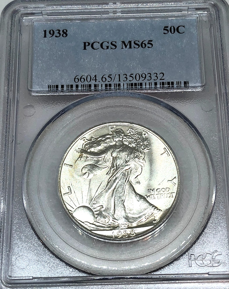 1938 Walking Liberty Half Dollar PCGS MS65