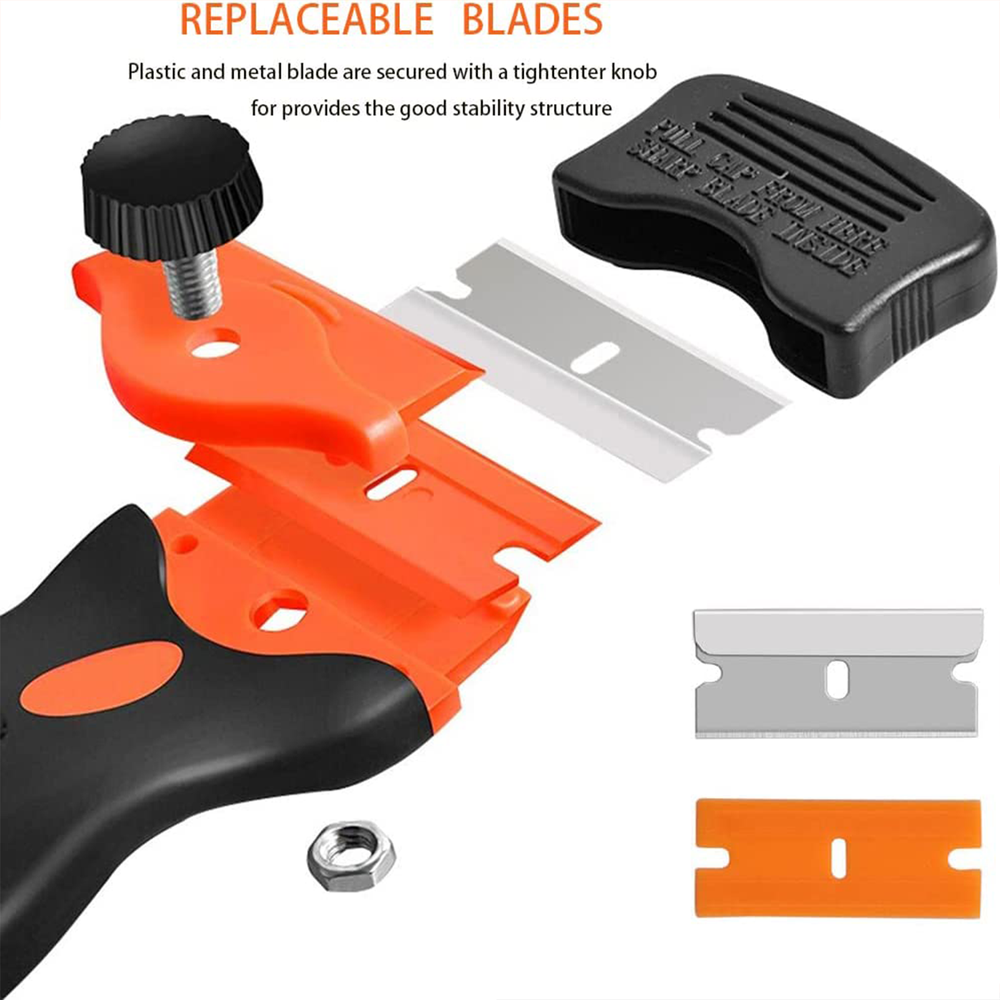 30PCS Razor Blade Scraper Double Edge Razor Scraper Remover Tool Labels Stickers