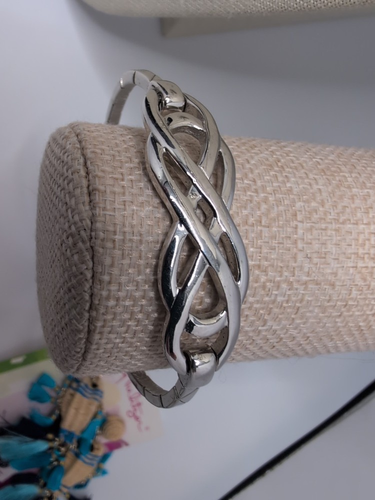 Monet Infinity Silvertone Bracelet w Chain Extender
