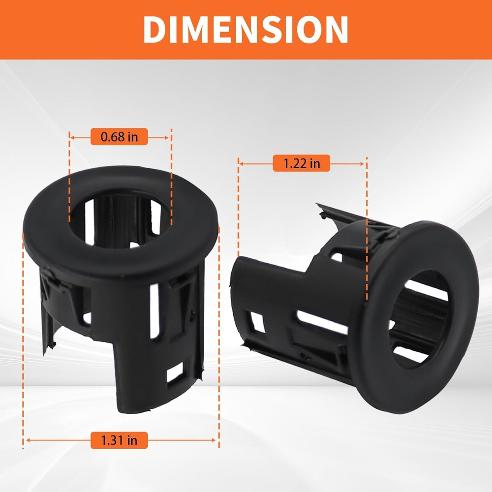 4X Parking Assist Sensor Mount Bracket Bezels Compatible with 2014-2018 Ram...