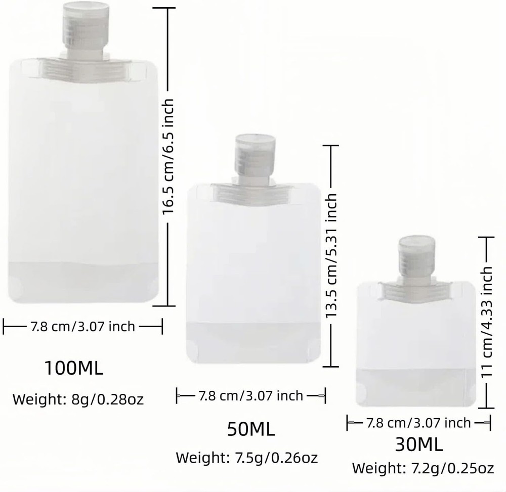 5 PCS Refillable Containers for Lotion, Shampoo, Cream