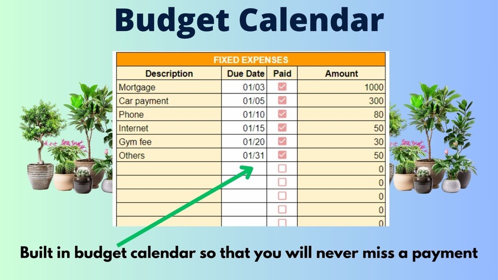 Budget Spreadsheet for MS Excel with StartKit - Track Finances