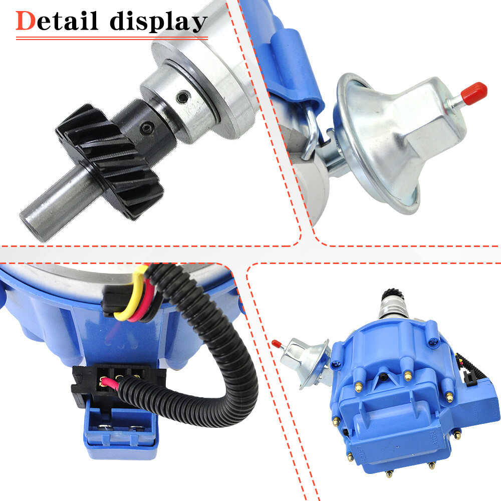 HEI Distributor For Ford Fe 332,352,360,361 ,391,406,410,427,428 8.5MM WIRES