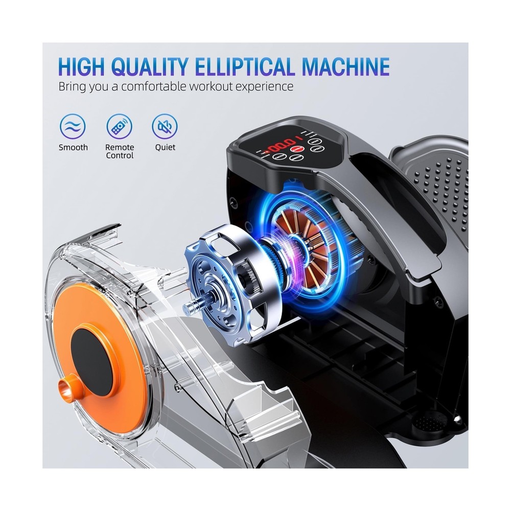 Under Desk Elliptical Machine, Ellipse Leg Exerciser for Seniors Fully Assemb...