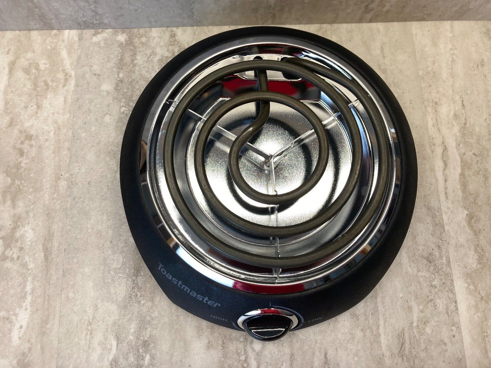 Toastmaster Single Burner- Chrome Drip Tray - Adjustable - Heat Control